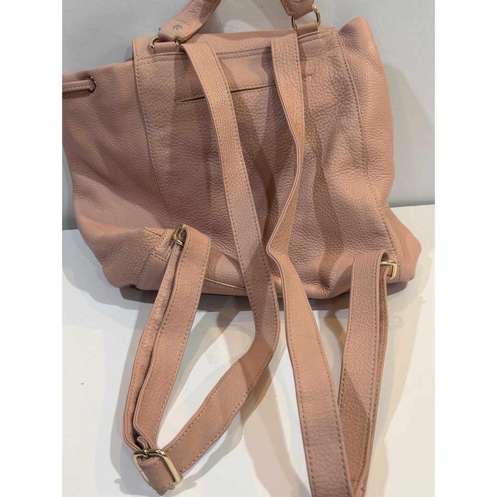 Levenger Leather Pink Backpack